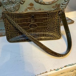 Vintage Longchamp Croc Shoulder Bag